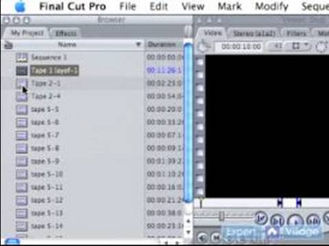 Final Cut Pro 5 Öğretici Video Düzenleme : Final Cut Pro 5 Proje Dosyası Açma 