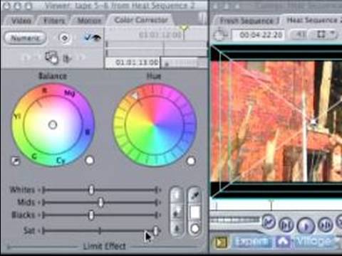 Final Cut Pro 5 Öğretici: Video Etkileyen: Üç Yönlü Renk Düzeltici Finalde Kullanılarak Kesme Pro 5 Resim 1