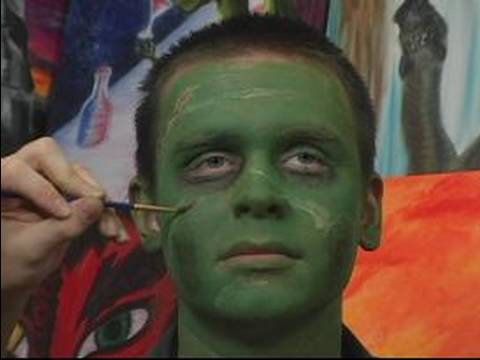 Nasıl Bir Frankenstein Kılık Cadılar Bayramı İçin Yapmak: Frankenstein Halloween Kılık İçin Makyaj Yara Resim 1