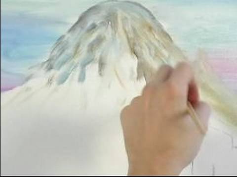 Boya Manzara Nasıl : Manzara Boyama Karla Kaplı Bir Dağ Boya Nasıl  Resim 1