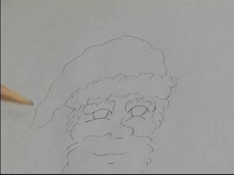 Çizgi film Noel Baba Çizmek İçin nasıl : Santa Şapka Karikatür Çizmek İçin Nasıl  Resim 1