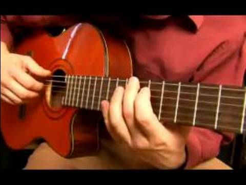 Bossa Nova Gitar İçinde B Major: Önlemler 17 Ve 18 Bir Bossa Nova Gitar Şarkının İçinde B Major