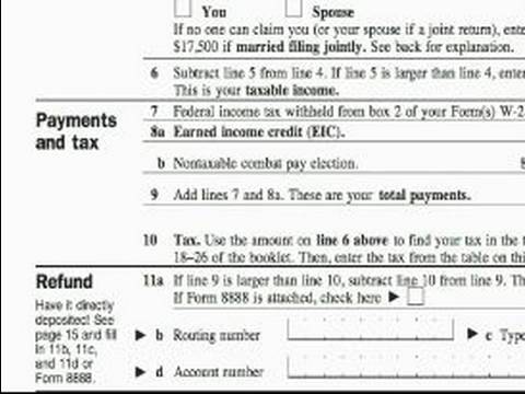 Nasıl Bir 1040Ez Vergi Formu Doldurun: 1040Ez Vergi Bölümü Genel Bakış