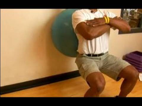 Nasıl Vücut Egzersizleri Alt: Nasıl Bir Physioball Duvar Bodur Egzersiz Yapmak Resim 1