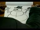 Noel Karakter Karikatür Çizmek İçin Nasıl: Nasıl Bir Süpürge İçin Bir Çizgi Film Kardan Adam Beraberlik İçin
