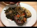 Biftek Ve Baharatlı Patates Dolması Tarifi: Biftek, Doldurulmuş Patates Ve Collard Yeşillik Nasıl Servis Resim 3