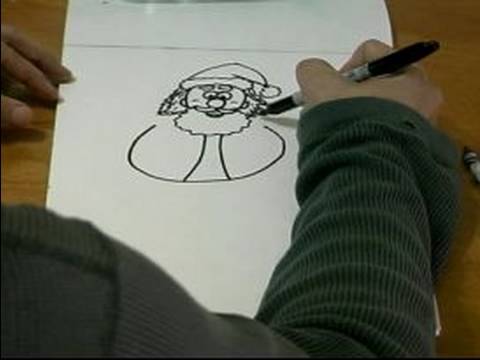 Noel Karakter Karikatür Çizmek İçin Nasıl: Nasıl Bir Vücut Üzerinde Santa Beraberlik İçin