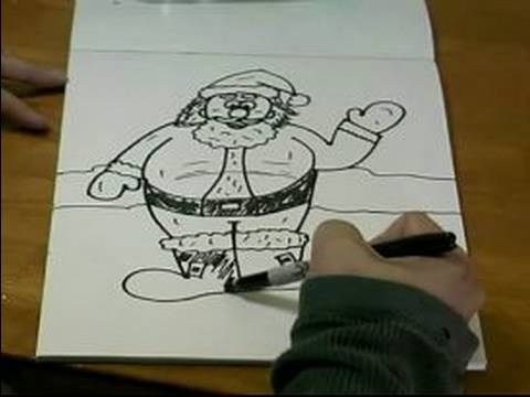 Noel Karakter Karikatür Çizmek İçin Nasıl: Nasıl Noel Baba'ya Ayrıntı Eklemek İçin