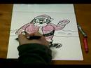 Noel Karakter Karikatür Çizmek İçin Nasıl: Nasıl Noel Baba İçin Bir Ayar Renk Resim 3