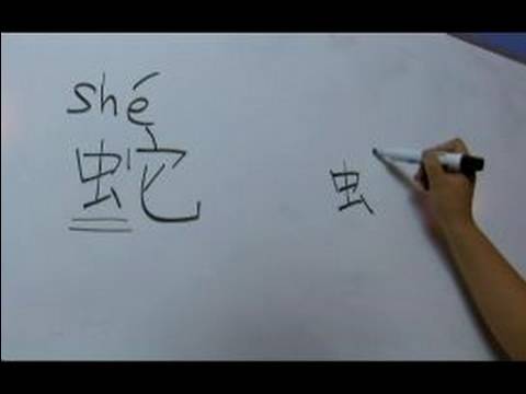 Çin Semboller Iı Hayvan Yazma Konusunda: "yılan" Çince Semboller Yazmak İçin Nasıl
