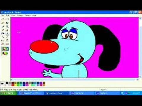 Microsoft Paint'te Karikatür Hayvanlar Çizim: Nasıl Bir Karikatür Renk Ayarı Ms Paint Köpekler Resim 1