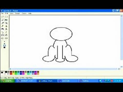 Ms Paint'te Çizgi Bir Kedi Çizmek İçin Nasıl Microsoft Paint'te Karikatür Hayvanlar Çizim : 