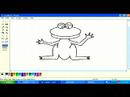 Microsoft Paint'te Karikatür Hayvanlar Çizim: Çizgi Film Kurbağanın Karnını Ms Paint'te Çizim Yapmak Nasıl Resim 3