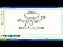 Microsoft Paint'te Karikatür Hayvanlar Çizim: Çizgi Film Kurbağanın Karnını Ms Paint'te Çizim Yapmak Nasıl Resim 4