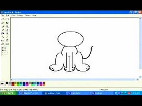 Ms Paint'te Bir Karikatür Kedi İle İlgili Ayrıntılar Çizmek İçin Nasıl Microsoft Paint'te Karikatür Hayvanlar Çizim :  Resim 1