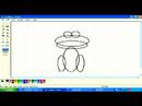 Microsoft Paint'te Karikatür Hayvanlar Çizim: Çizgi Film Kurbağanın Alt Beden Ms Paint'te Çizim Yapmak Nasıl Resim 3