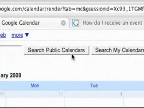 Google Takvim Kullanma: Google Takvim İçinde Arama