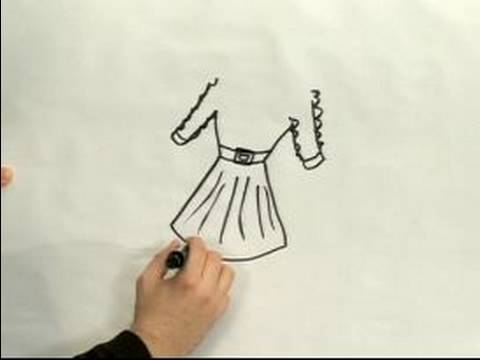Kolay Karikatür Çizim: Çizgi Filmlerde Kadın Giyim Çizmek İçin Nasıl Resim 1