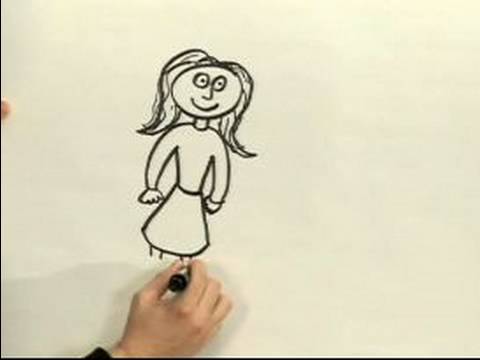 Kolay Karikatür Çizim: Nasıl Bir Çizgi Film Kadın Beraberlik İçin Resim 1
