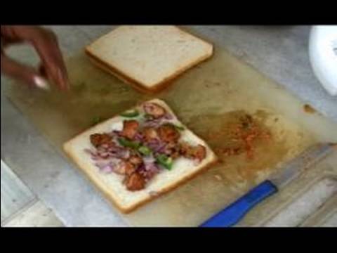 Nasıl Hint Yapmak Sandviç Dolması: Nasıl Bir Tavuk Mançurya Sandviç Yapmak Resim 1