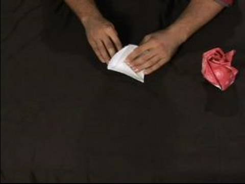 Nasıl Bir Origami Rose : Origami Tabanı Köşeleri Gül Katlama  Resim 1