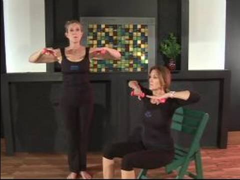 Pilates Egzersiz Küçük Ağırlıkları İle Kol: Pilates Triceps Presler Küçük Ağırlıklar İle Resim 1