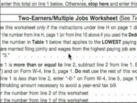 Temel Açıklama W-4 Vergi Formu: İki Gelirliler Ve Birden Çok İş: W-4 Vergi Formu Resim 1