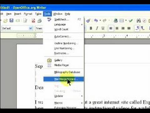 Bir Posta Nasıl Microsoft Word Ve Open Office Birleştirme : Open Office Yeni Bir Belge Oluşturma 