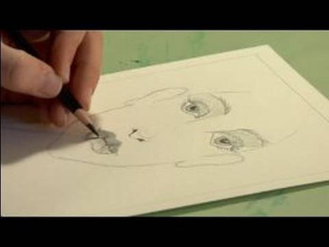 Nasıl Coquille Kağıt Üzerinde Bir Portre Çizmek : Bir Portre Dudak Çizim 