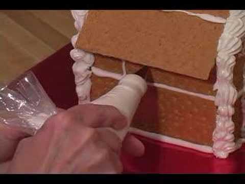 Nasıl Graham Kraker Gösterişli Evler Yapmak: Nasıl Windows Ve Kapılar Graham Kraker Gingerbread House İçin Eklemek Resim 1
