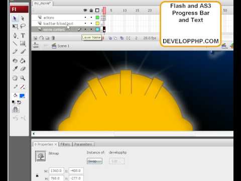 Flash Cs3 Actionscript 3 İlerleme Preloader Video Eğitimi Resim 1