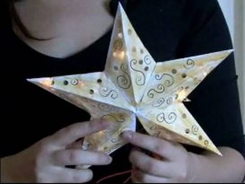 Bir Kağıt Yıldız Fener Nasıl: Bir Kağıt Yıldız Fener Işıkları Ekleme