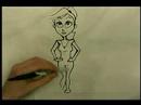 Nasıl Karikatür Kız Beraberlik İçin : Çizgi Film Kız Ayak Çizim  Resim 3