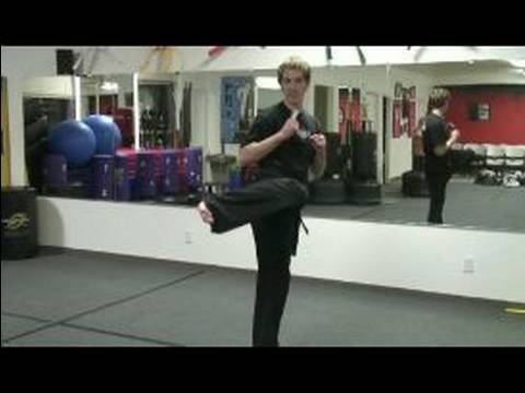 Grev Ve Tekmeler Yapmak Tae Kwon : Taekwondo Yan Tekme Resim 1