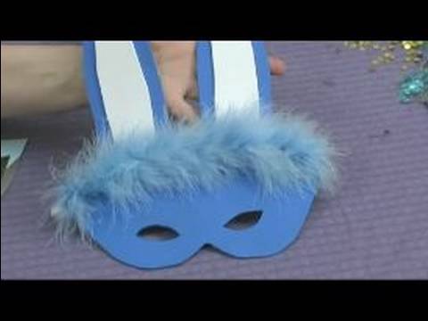 Köpük Yapma Çocuğun El Sanatları İçin Maskeler: Bir Tavşan Maskesi Yapma