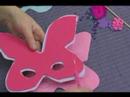 Köpük Yapma Çocuğun El Sanatları İçin Maskeler: Kelebek Maske İçin Göz Delik Kesme Resim 3