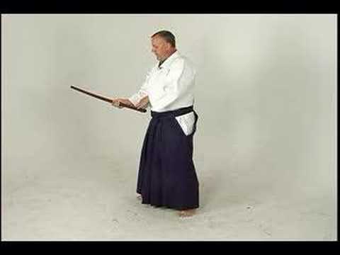 Aikido Dövüş Kılıç: Ken-Gi Bir: Tsuki Saldırı Arka: Aikido Ken-Gi Bir
