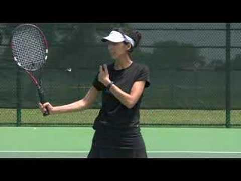 Nasıl Temel Tenis Çekim Hit: Tenis Çekim: Forehand Voleybolu Resim 1