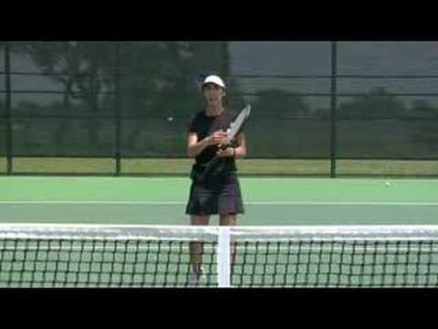 Nasıl Temel Tenis Çekim Hit: Tenis Çekim: Yüksek Volley Resim 1