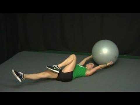 İstikrar Ball Kombinasyonu Egzersizler: İstikrar Ball Egzersizler: Tek Bacak Streç Resim 1