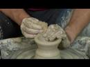 Geleneksel Japon Seramik Tekerlek Üzerinde Atma: Kil Potter's Tekerlek Üzerinde Pinching Resim 3