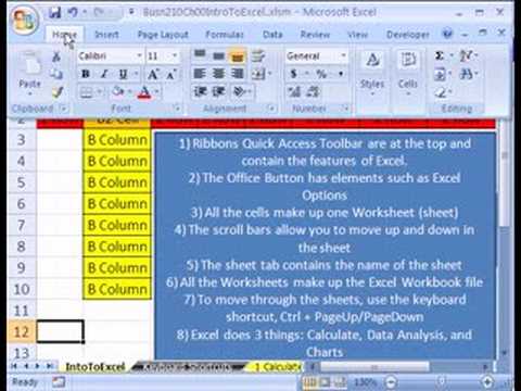 Excel İstatistik 01: İstatistikler İçin Excel 2007 Intro