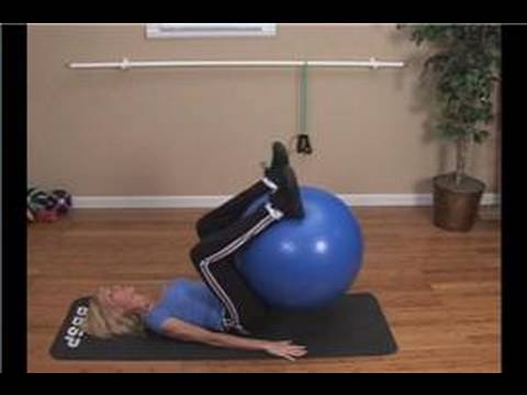 İstikrar Ball Çekirdek Egzersizler: İstikrar Topu Geriye Doğru Crunch Egzersiz Resim 1
