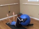 İstikrar Ball Çekirdek Egzersizler: İstikrar Ball Sırtüstü Diz Açılan Egzersiz Resim 4
