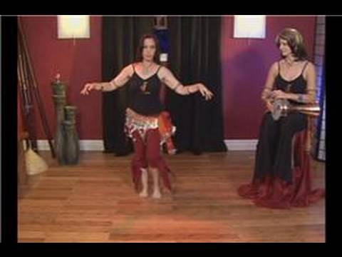 Oryantal Dans Shimmies: Göbek Shimmies Dans: 3-Çeyrek İle Twist Matkap Aşağı Resim 1