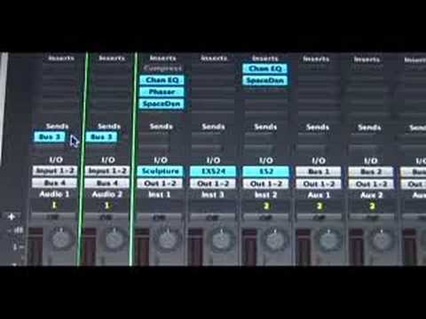8 Müzik Logic Pro Karıştırma Uçları : Logic Pro 8: Gönder Düzeyleri Ayarlama  Resim 1