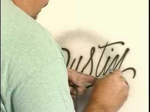 Airbrush Yapılır: Hava Fırçaları İle El Yazısı Harfleri Yazma