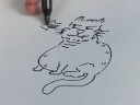 Karikatür Kedi Çizmeyi: Uzun Saçlı Ve Şişman Karikatür Kedi Çizim Resim 4