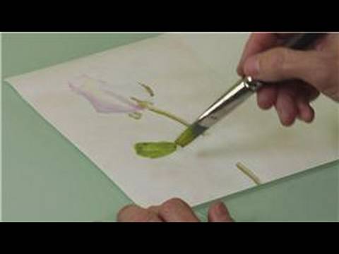 Nasıl Bir Gül Sulu Boya İle Boyamak: Nasıl Rose Boya İçin Suluboya İle Yaprakları Resim 1
