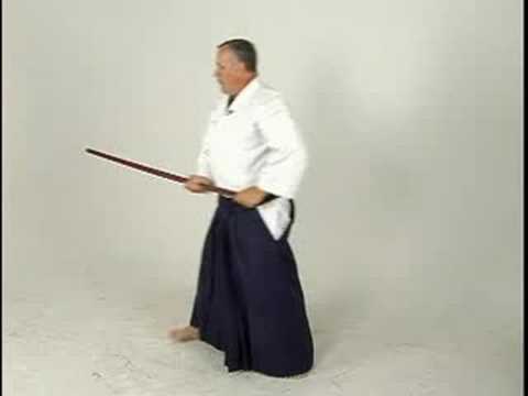 Aikido Kılıç Dövüşü: Ken-Gi İki : Arka Shomenuchi Tsuki Şu: Aikido Ken-Gi İki